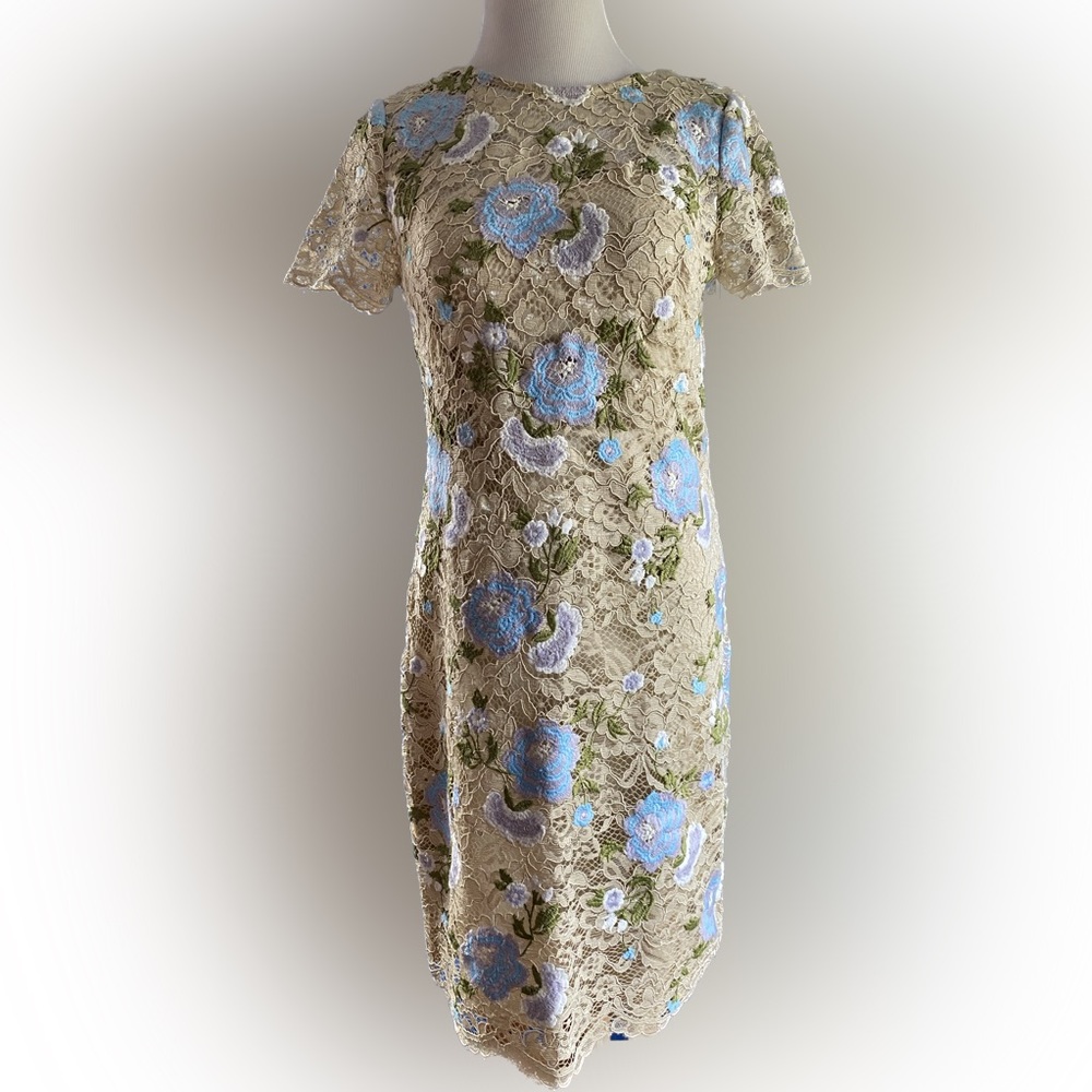 Calvin Klein Lace Floral Dress (8)